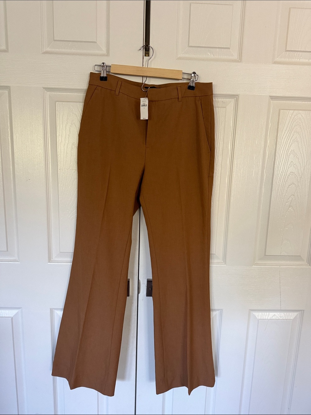 Banana Republic Rust Brown High-Waist Trousers boot cut